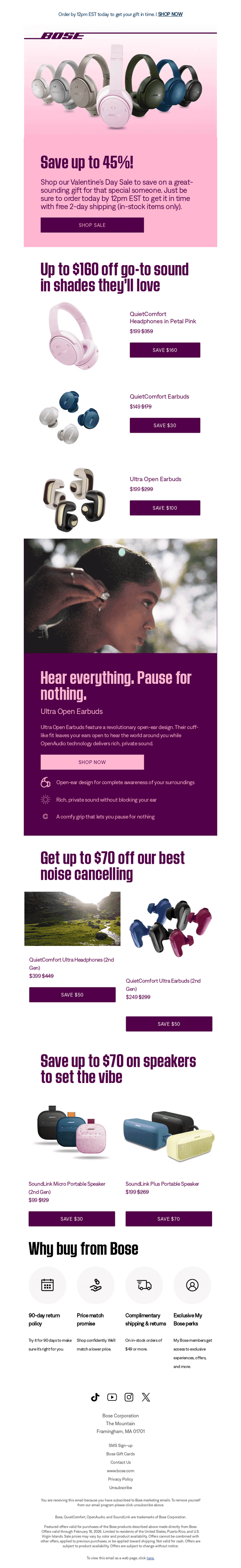 Bose email from Wed, Feb 11, 2026