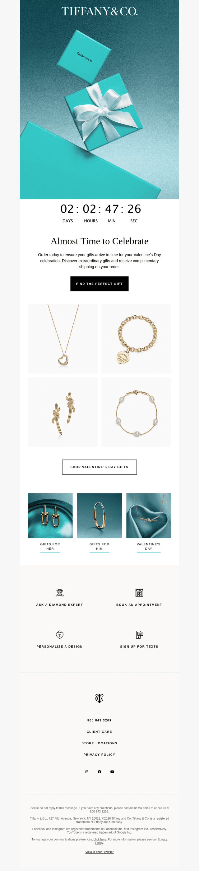Tiffany & Co. email from Wed, Feb 11, 2026