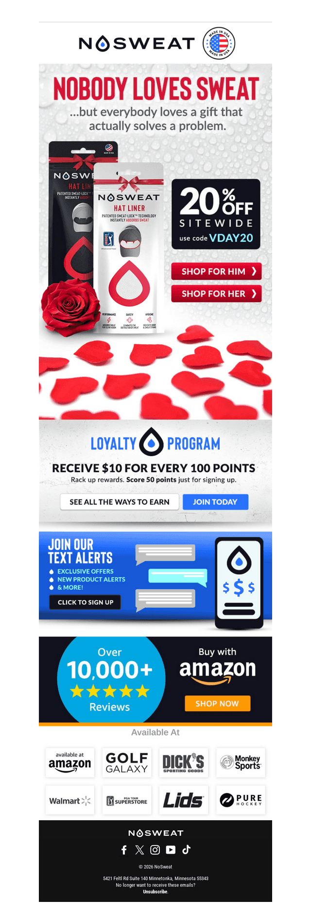 NoSweat email from Wed, Feb 11, 2026