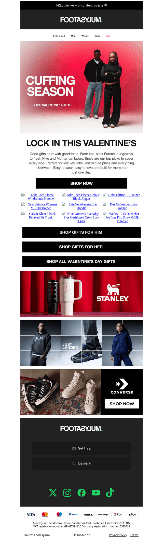 FOOTASYLUM email from Wed, Feb 11, 2026