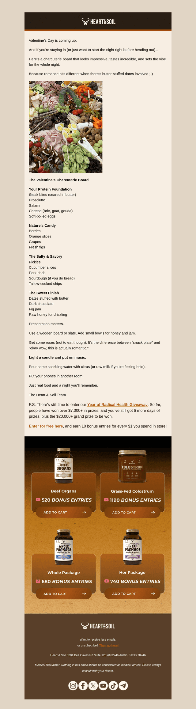 Heart & Soil Supplements email from Wed, Feb 11, 2026