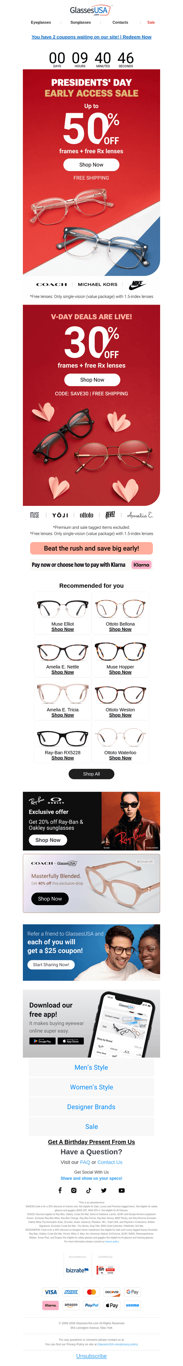 Glasses USA email from Wed, Feb 11, 2026