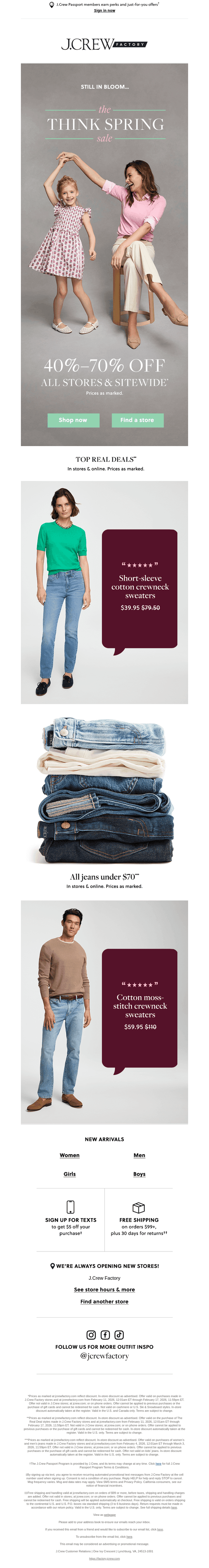 ★ All-star sweaters ★ & 40%–70% off all stores & sitewide!