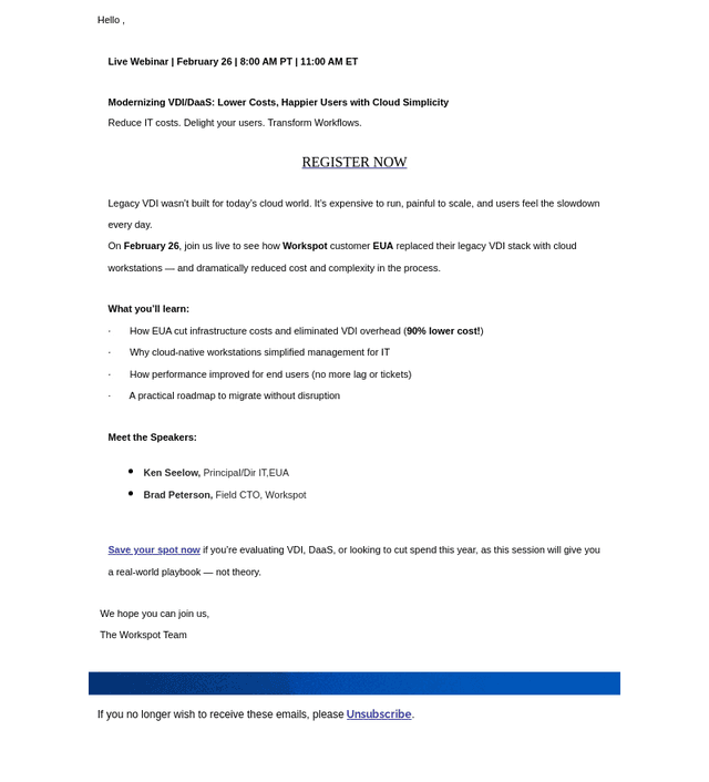 Workspot email from Thu, Feb 12, 2026