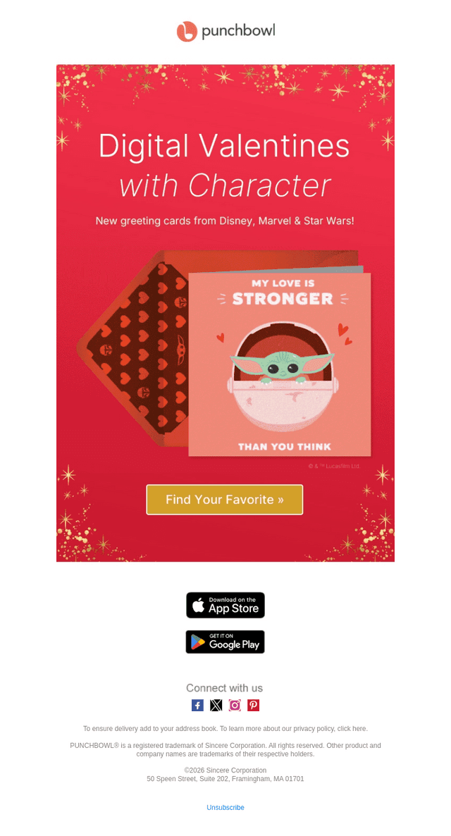 Punchbowl email from Thu, Feb 12, 2026
