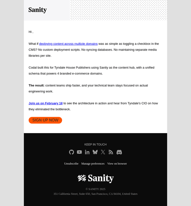 Demo: Multi-domain publishing without infrastructure headaches