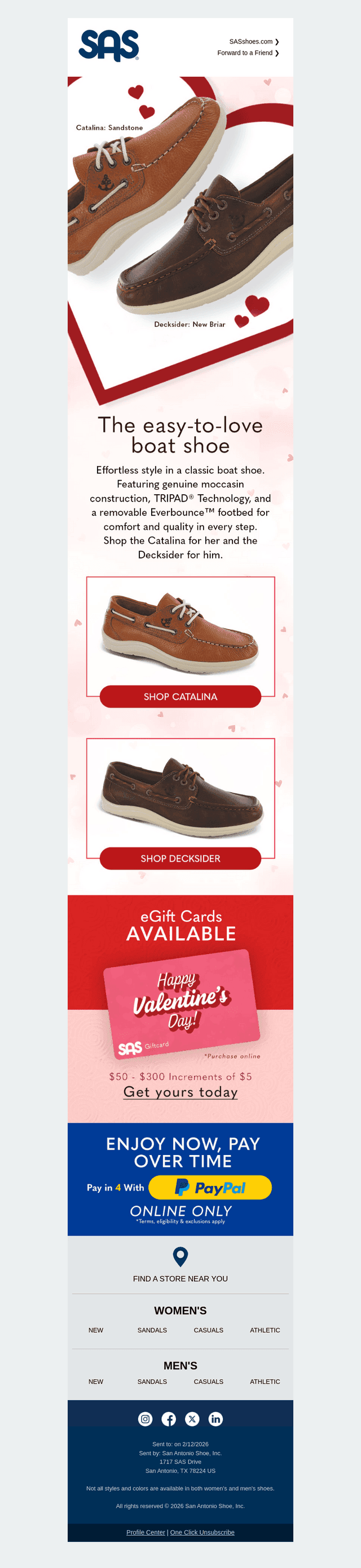 San Antonio Shoemakers email from Thu, Feb 12, 2026