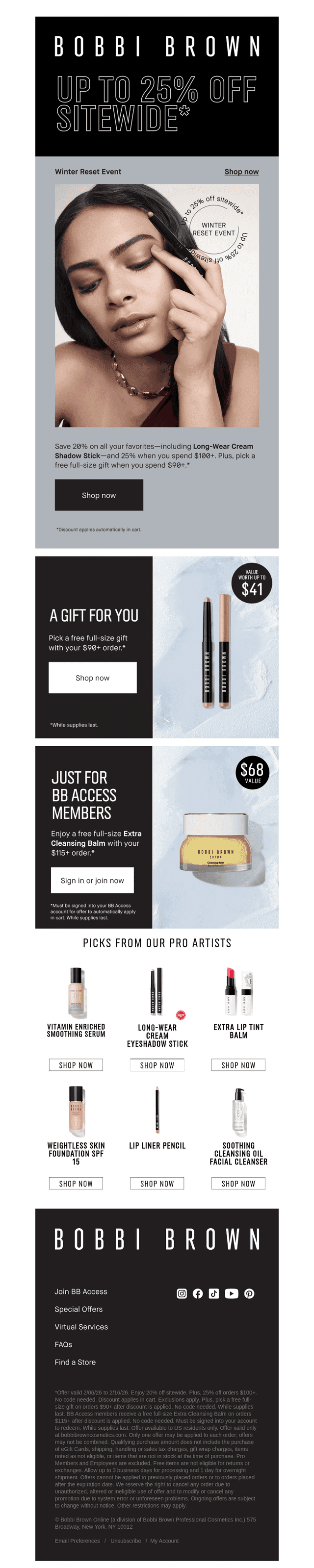 Bobbi Brown Cosmetics email from Thu, Feb 12, 2026