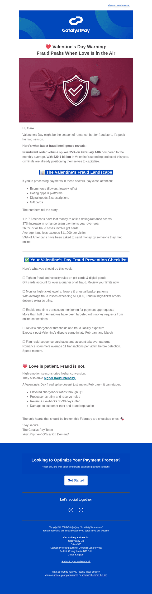 💔 Fraudulent orders spike 35% on Valentine's Day