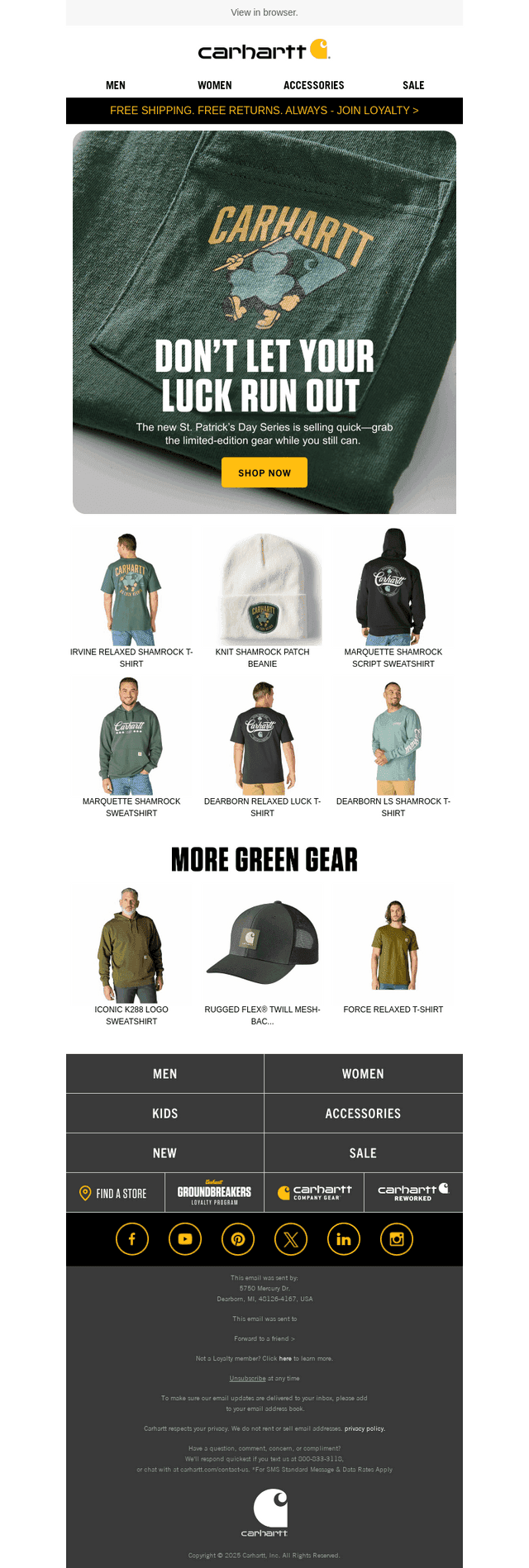 Carhartt email from Fri, Feb 13, 2026