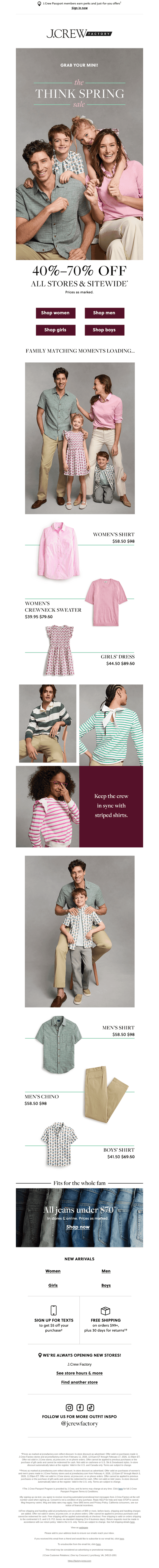 Match your mini with 40%–70% off all stores & sitewide!