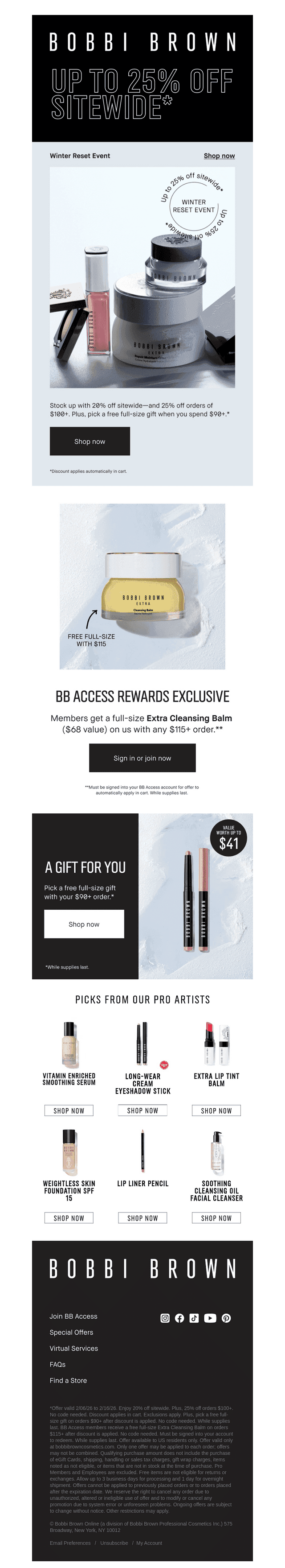 Bobbi Brown Cosmetics email from Fri, Feb 13, 2026