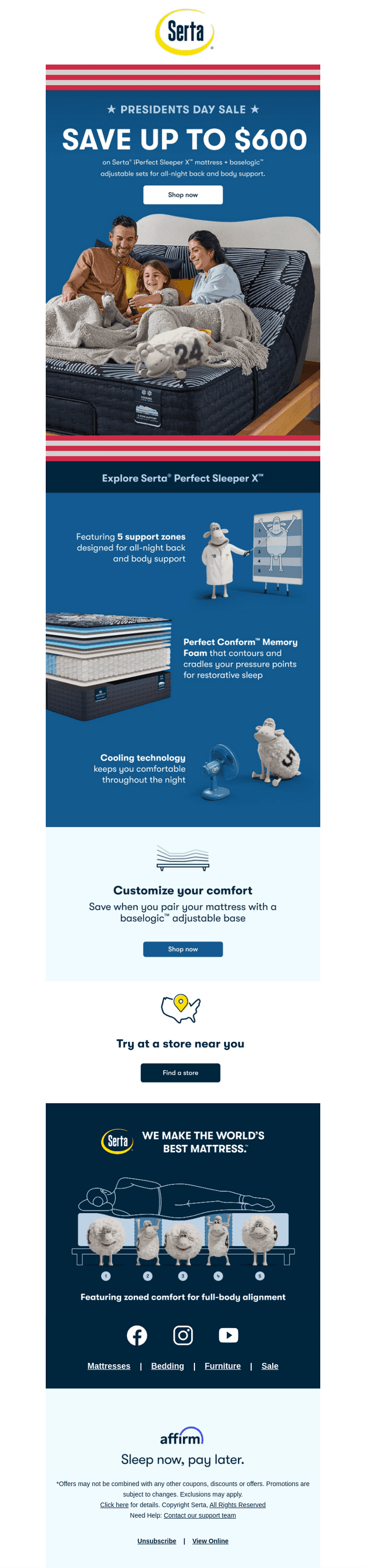 Save up to $600 on Serta® Perfect Sleeper X™