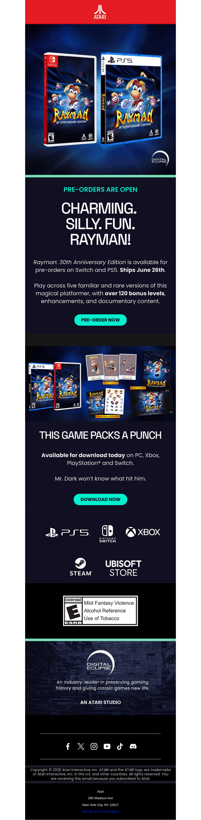 Atari email from Fri, Feb 13, 2026