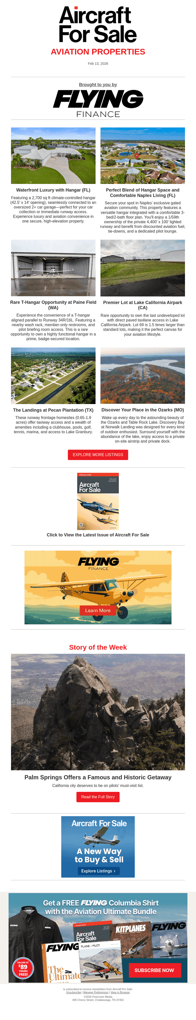 Flying Magazine email from Fri, Feb 13, 2026