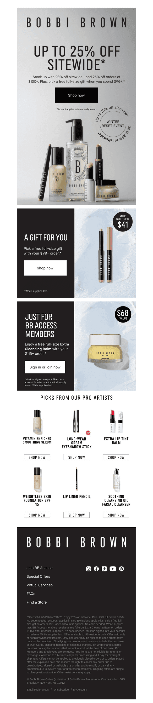 Bobbi Brown Cosmetics email from Fri, Feb 13, 2026