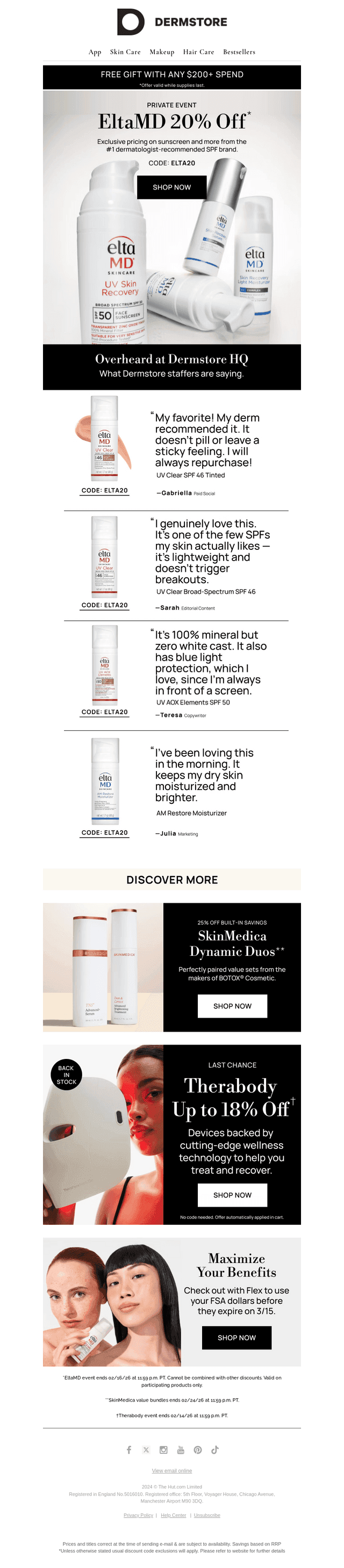 Save 20% on EltaMD—Dermstore’s SPF Go-To