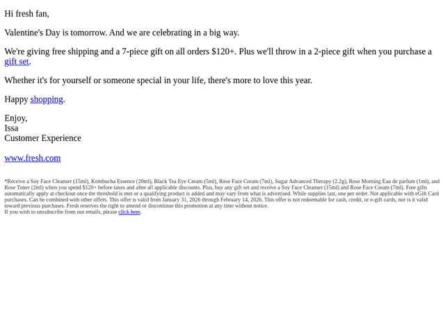 Fresh email from Sat, Feb 14, 2026