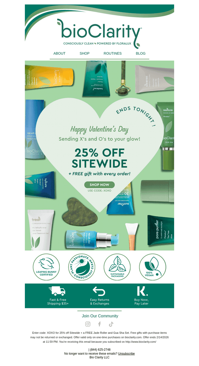 bioClarity email from Sat, Feb 14, 2026