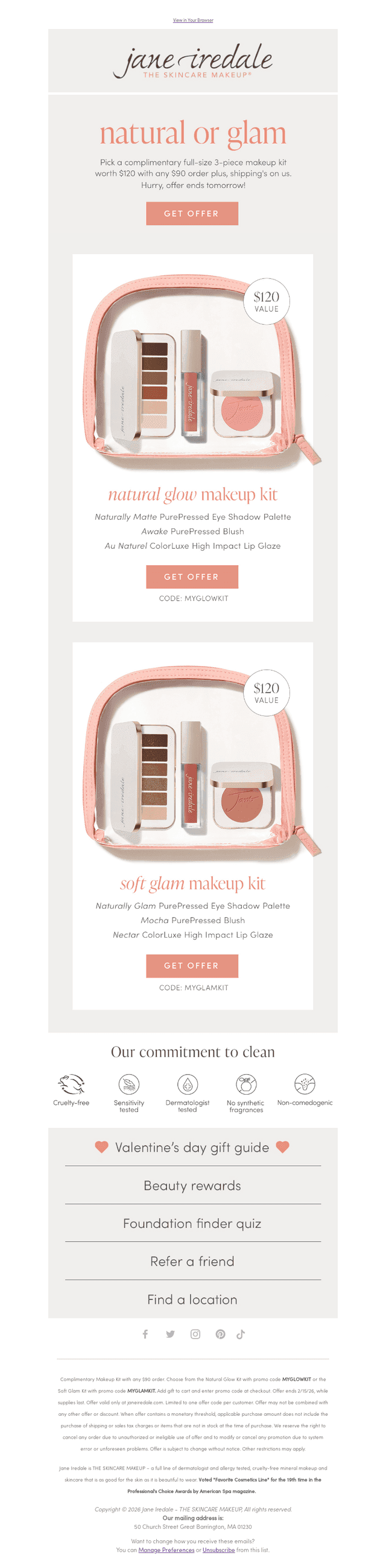 jane iredale email from Sat, Feb 14, 2026