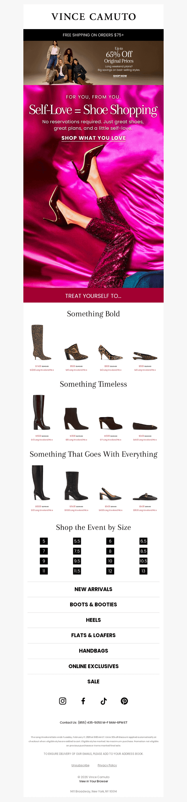 Vince Camuto email from Sat, Feb 14, 2026