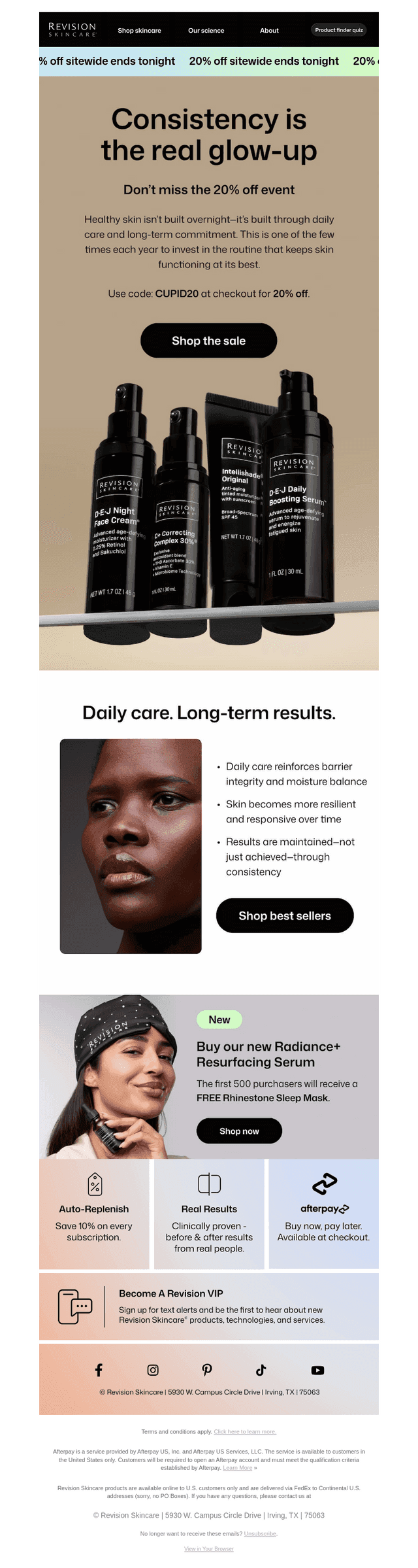 Revision Skincare email from Sat, Feb 14, 2026