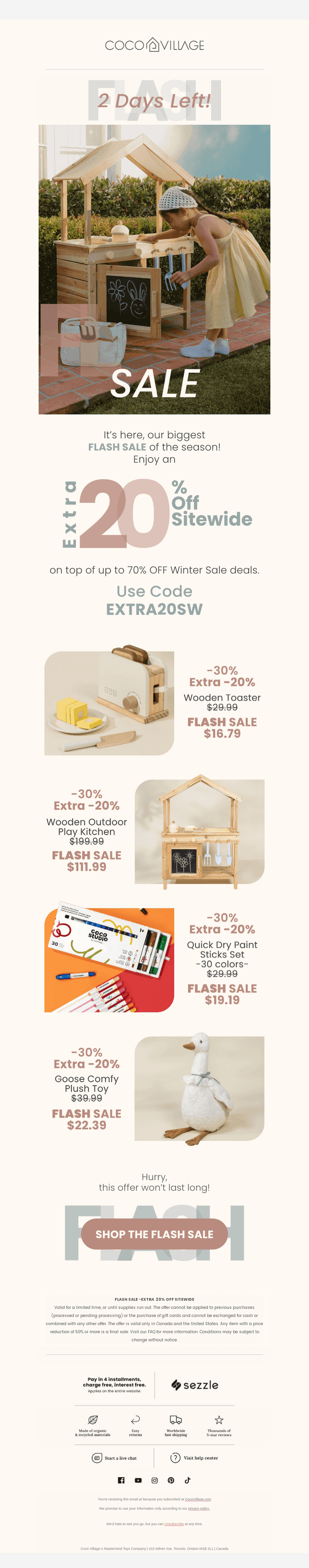 🔴  FLASH SALE EXTRA 20% !