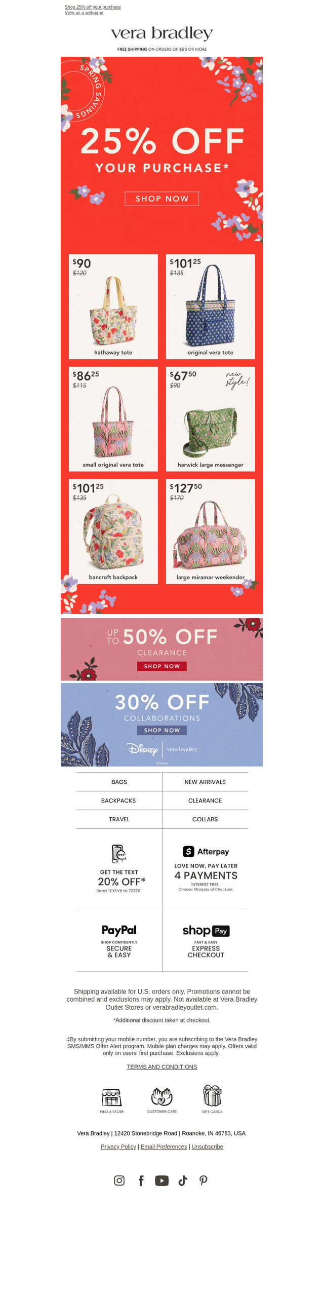 Vera Bradley email from Sat, Feb 14, 2026