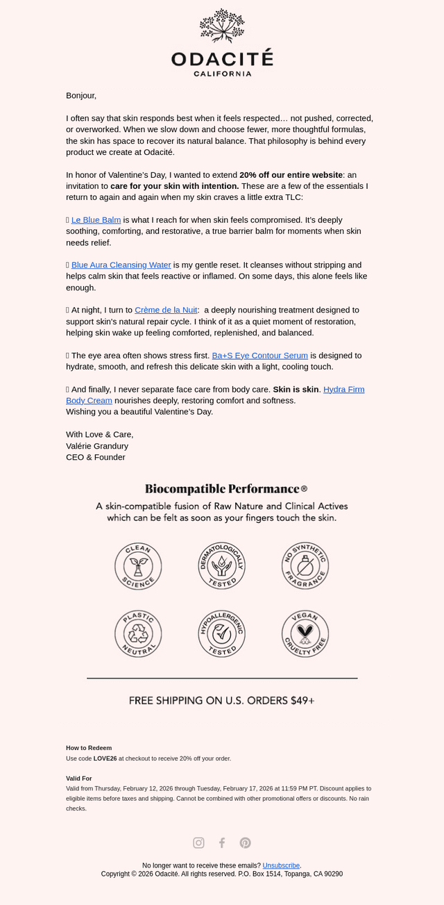 Odacité email from Sat, Feb 14, 2026
