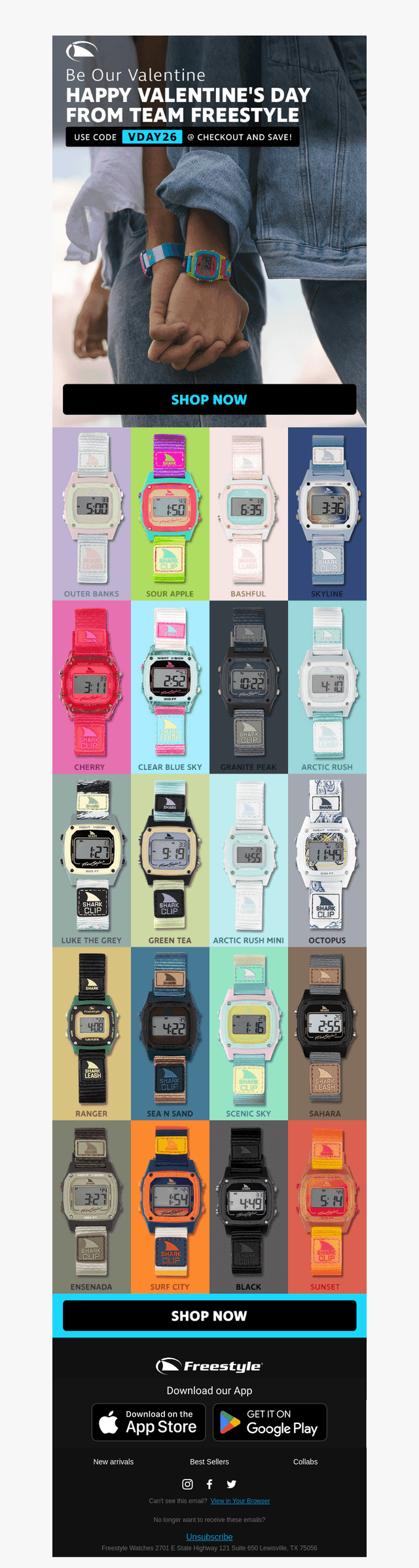 Freestyle Watches email from Sat, Feb 14, 2026
