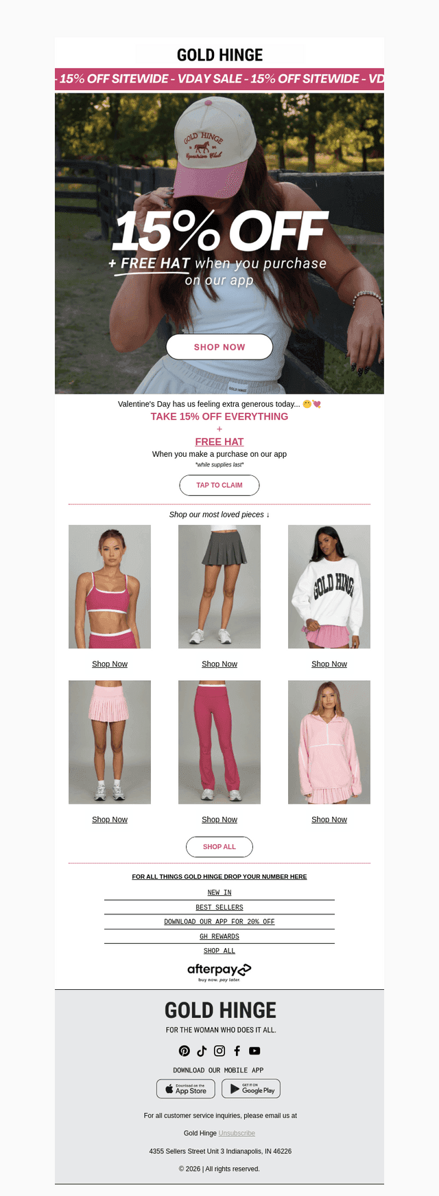 Gold Hinge email from Sat, Feb 14, 2026