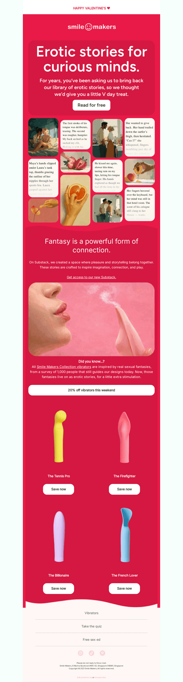 Smile Makers Collection email from Sat, Feb 14, 2026