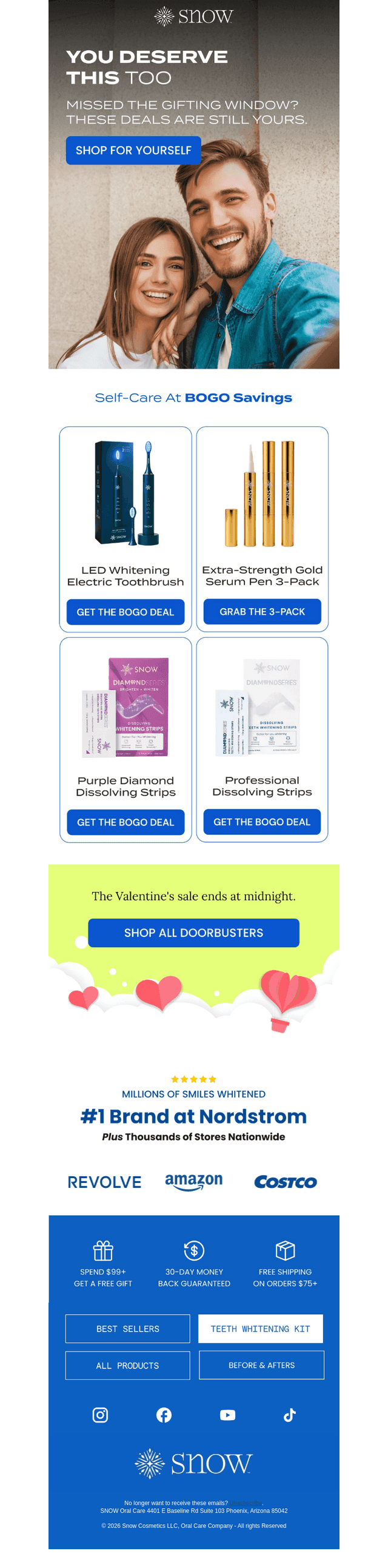 Snow Teeth Whitening email from Sat, Feb 14, 2026