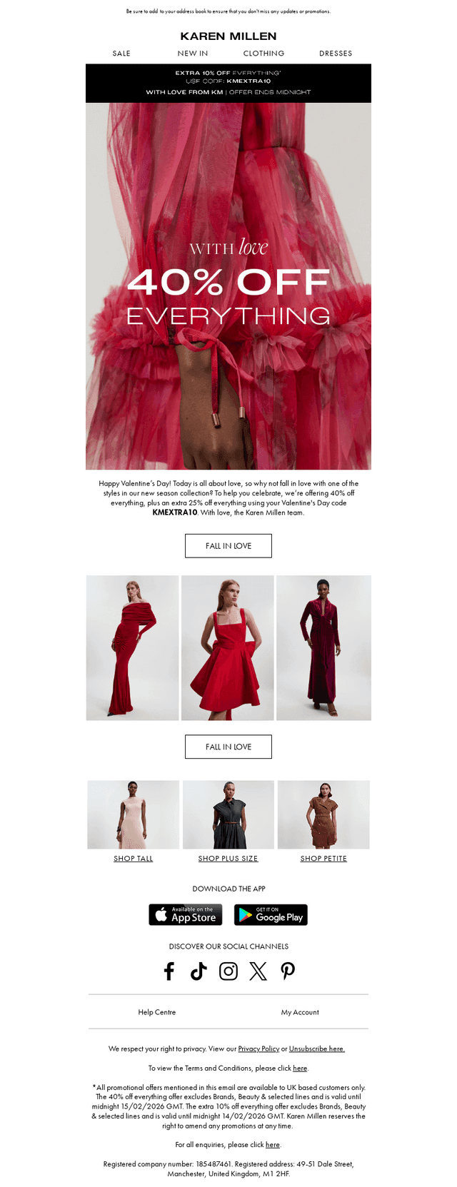 Karen Millen email from Sat, Feb 14, 2026