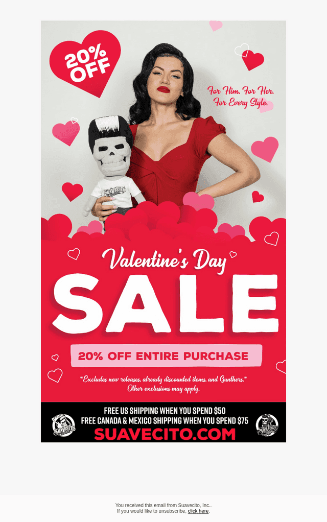 Suavecito Pomade email from Sat, Feb 14, 2026