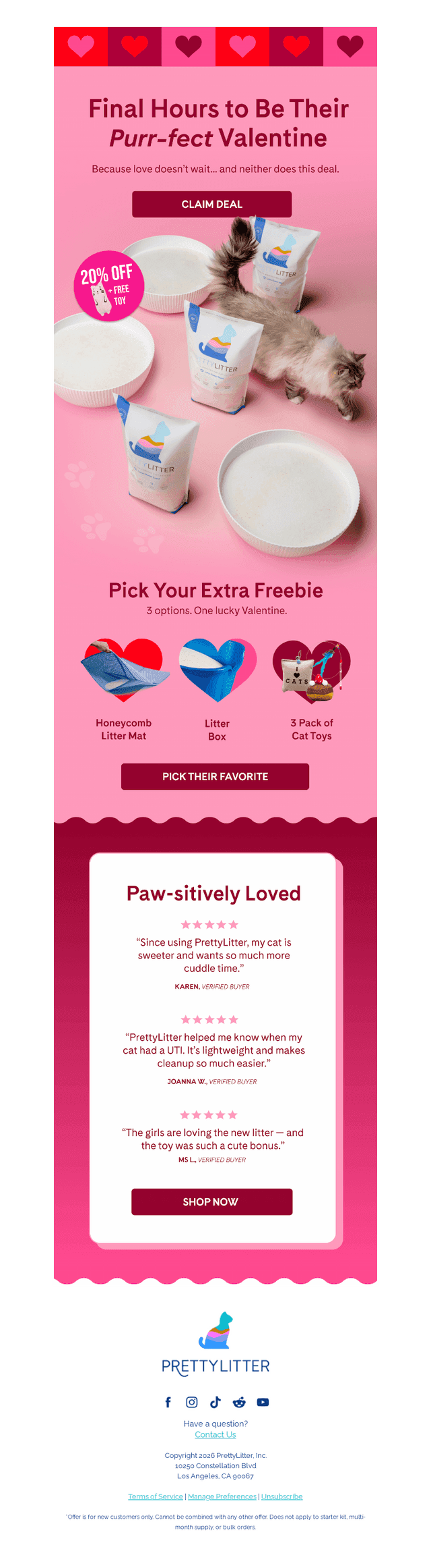 PrettyLitter email from Sun, Feb 15, 2026