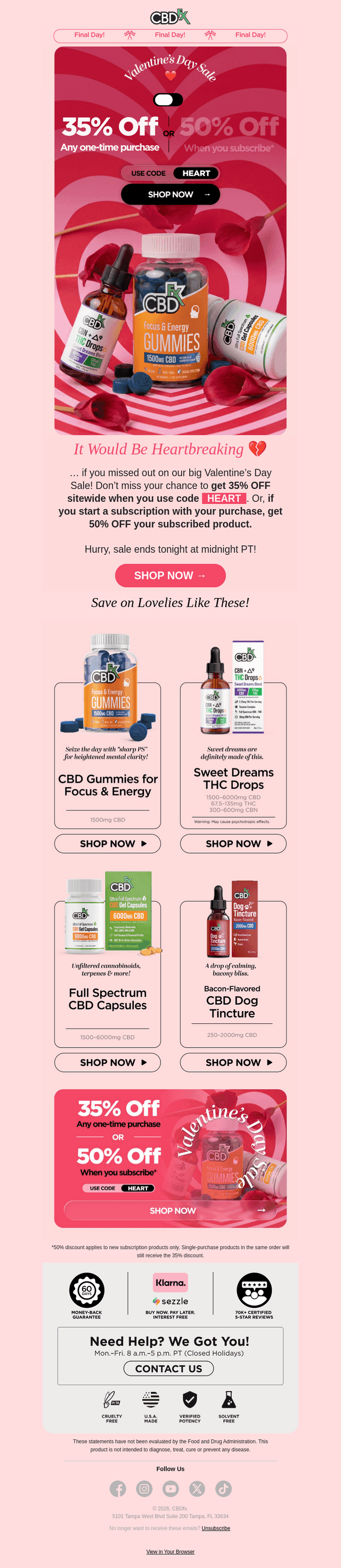 CBDfx email from Sun, Feb 15, 2026