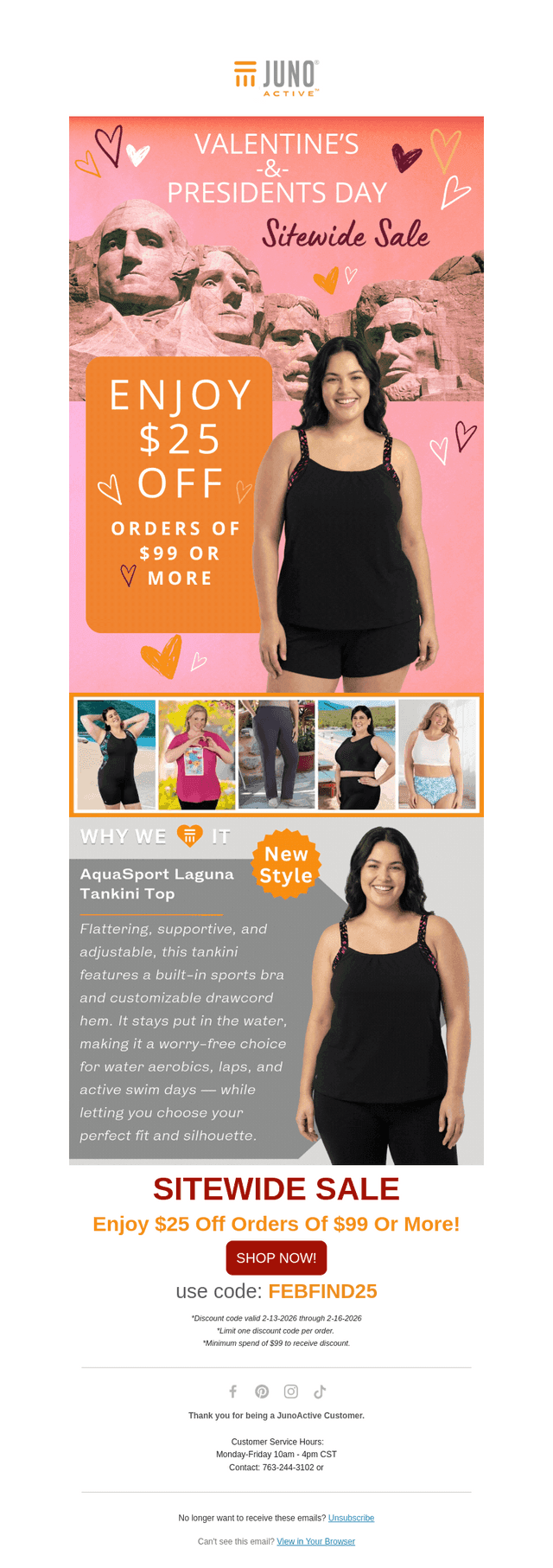 JunoActive email from Sun, Feb 15, 2026