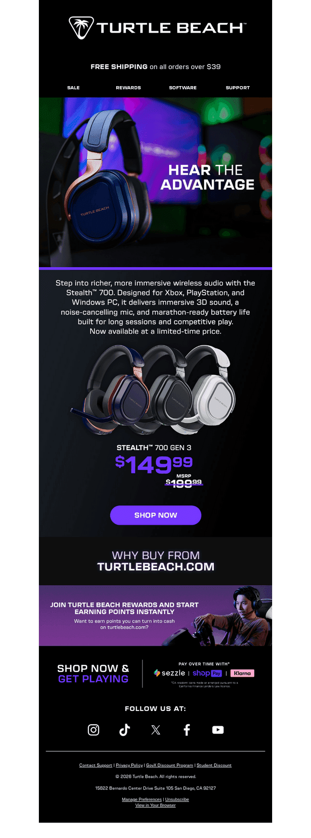 Turtle Beach email from Sun, Feb 15, 2026