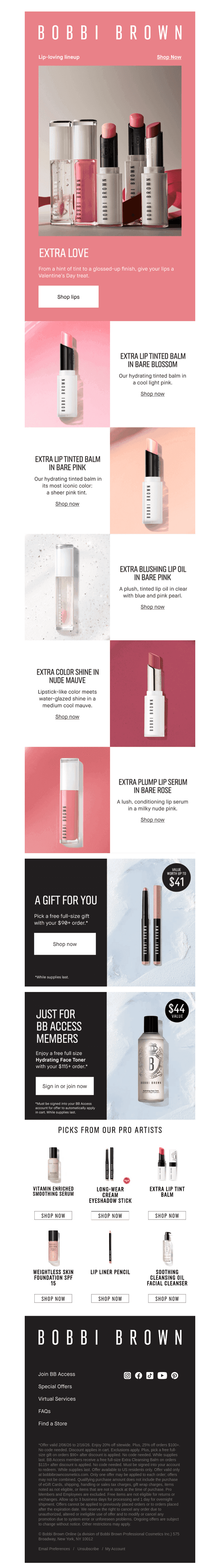 Bobbi Brown Cosmetics email from Sun, Feb 15, 2026
