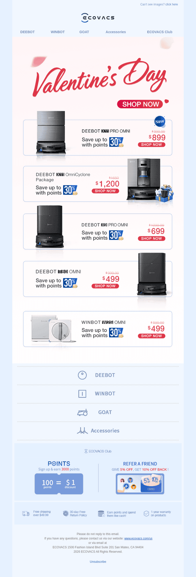 ECOVACS ROBOTICS email from Sun, Feb 15, 2026