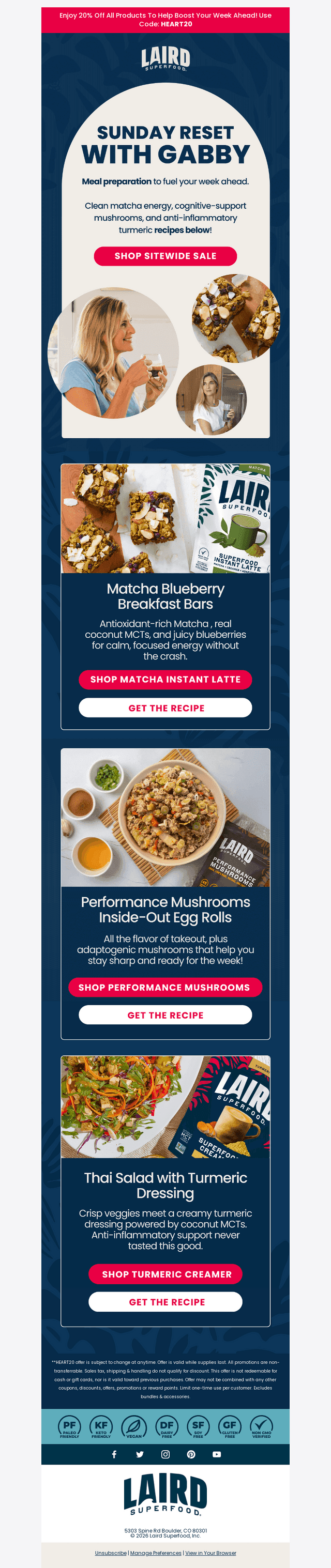Laird Superfood email from Sun, Feb 15, 2026