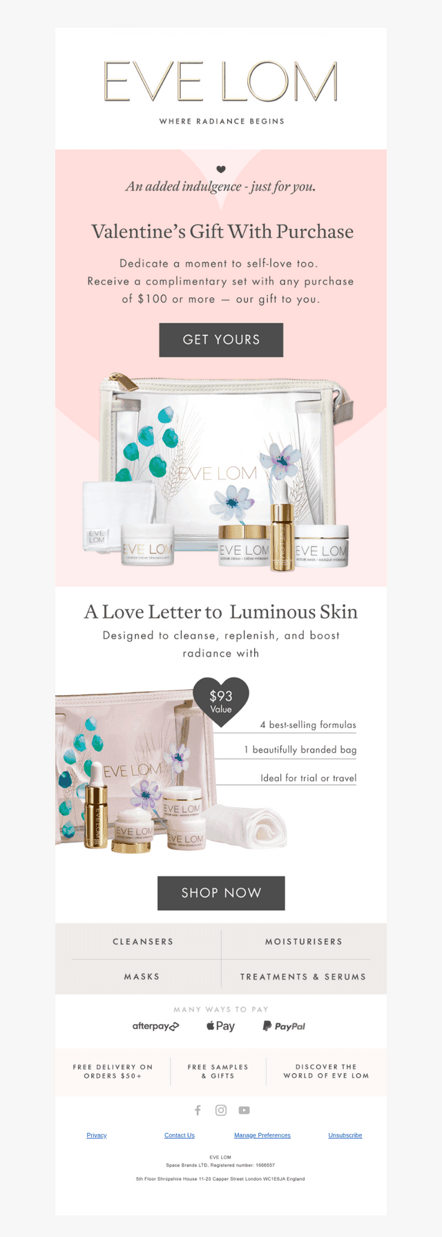 EVE LOM email from Sun, Feb 15, 2026