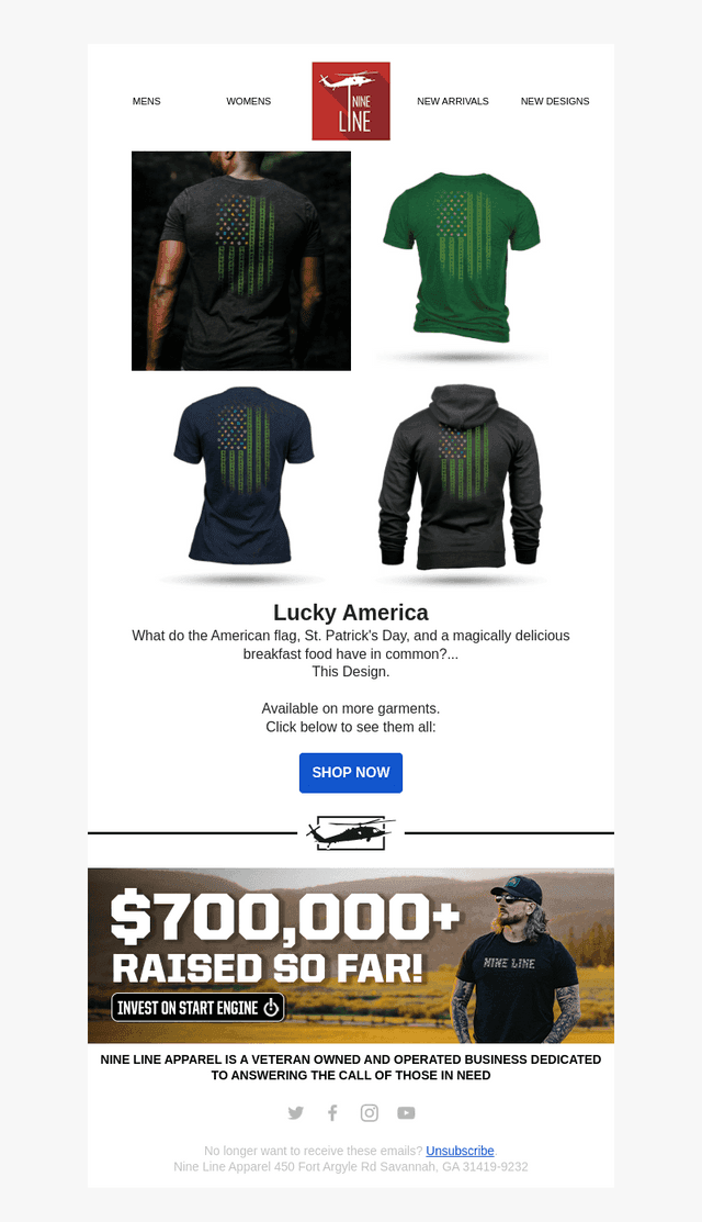 NineLineApparel email from Mon, Feb 16, 2026