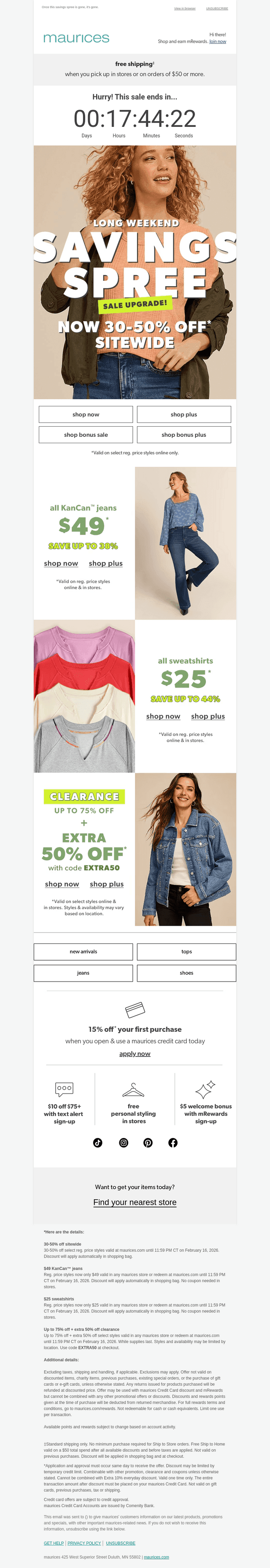 FINAL DAY to save 30-50% OFF