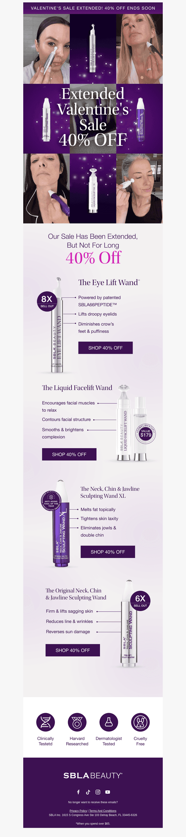 SBLA BEAUTY email from Mon, Feb 16, 2026