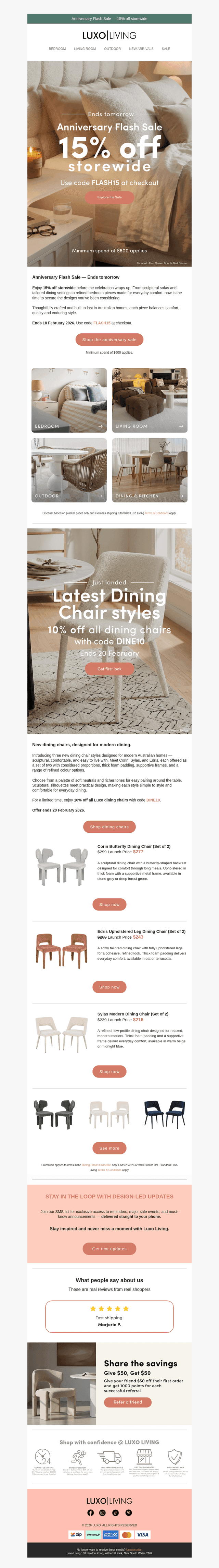 15% off storewide ends tomorrow