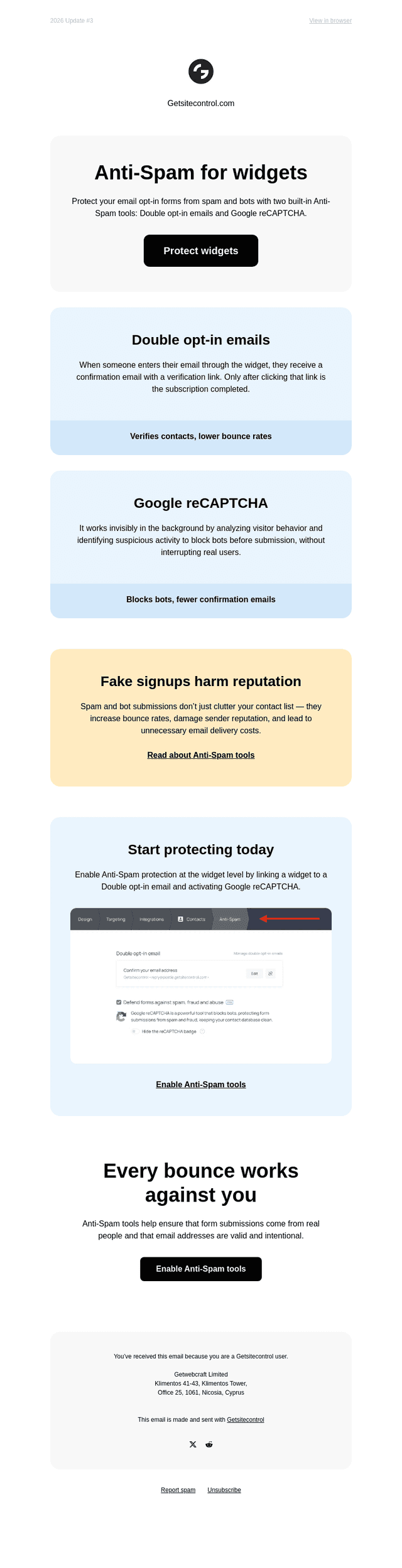 Anti-Spam tools are here to keep your email list clean