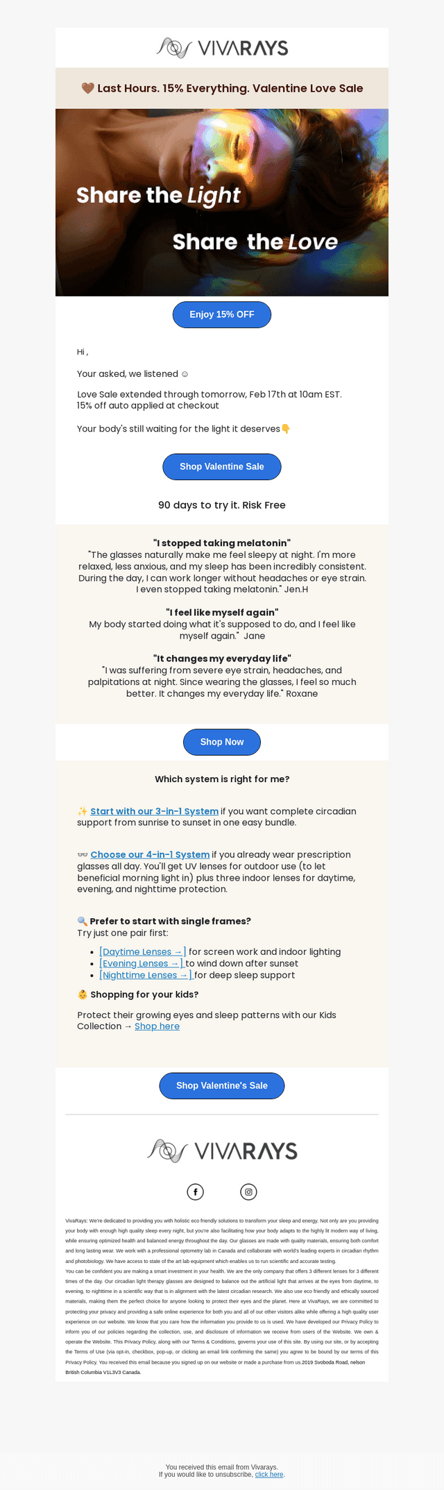 VivaRays email from Tue, Feb 17, 2026