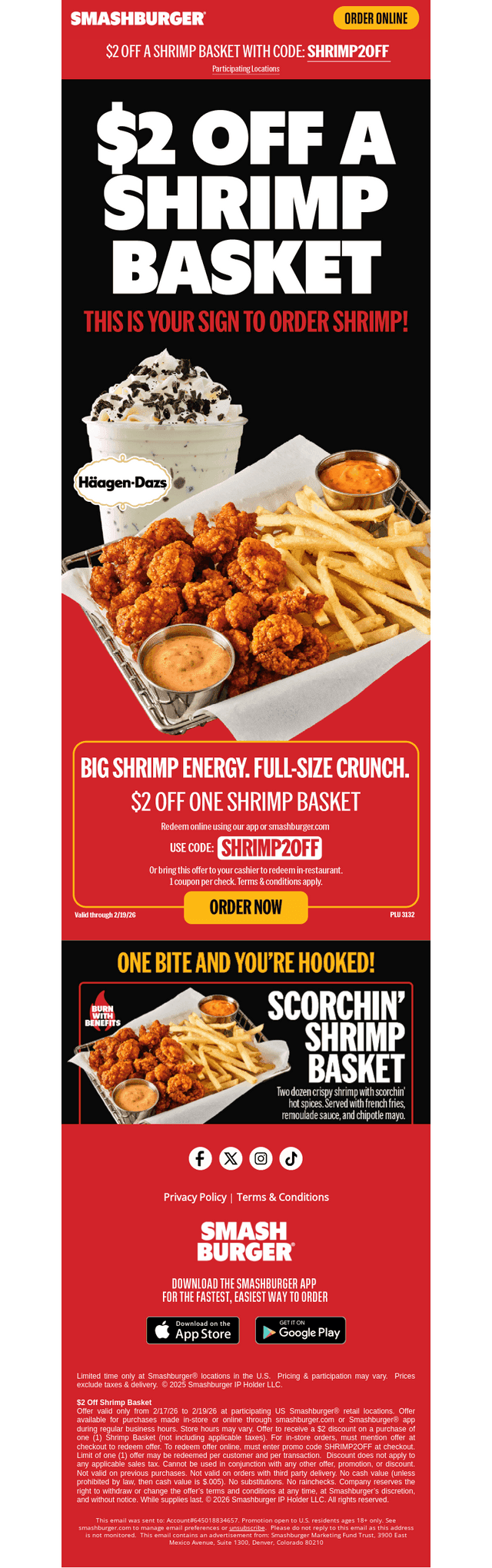 $2 Off A Shrimp Basket 🍤🍤🍤